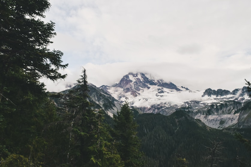 snow covered mountain during daytime