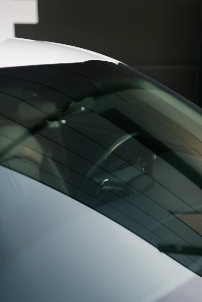 Tinted car door detail