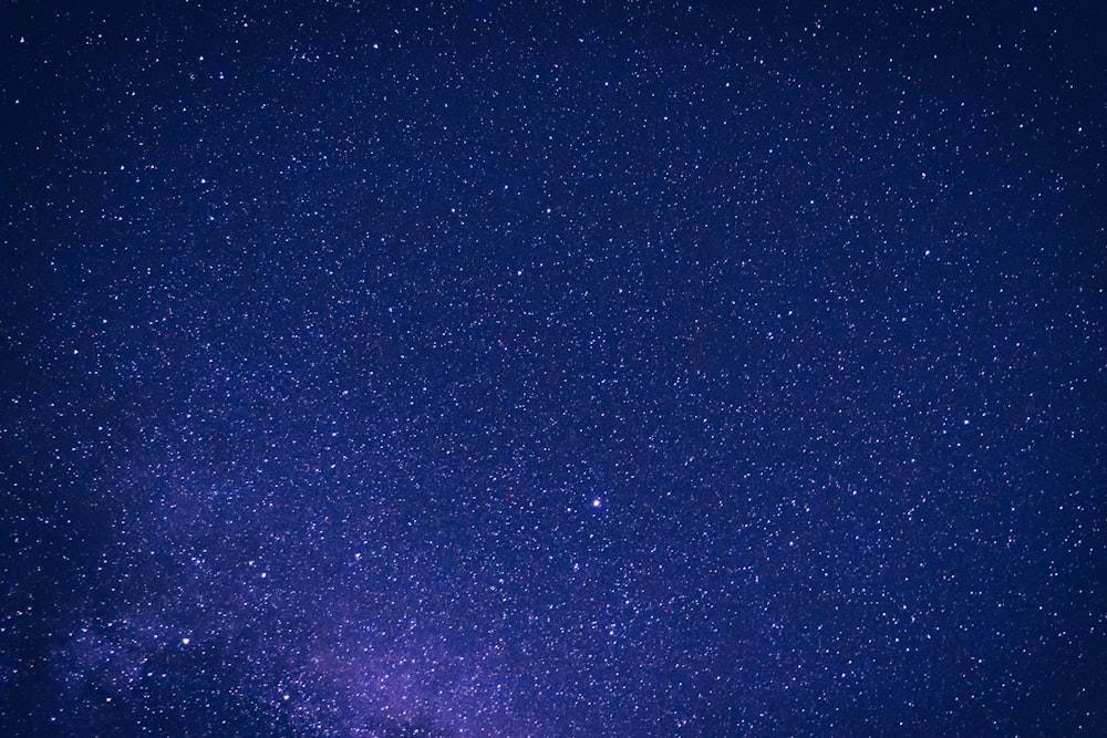 blue and white starry night sky