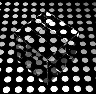 black and white polka dot pattern
