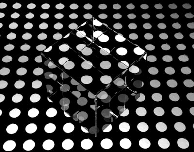 black and white polka dot pattern visual zoom background
