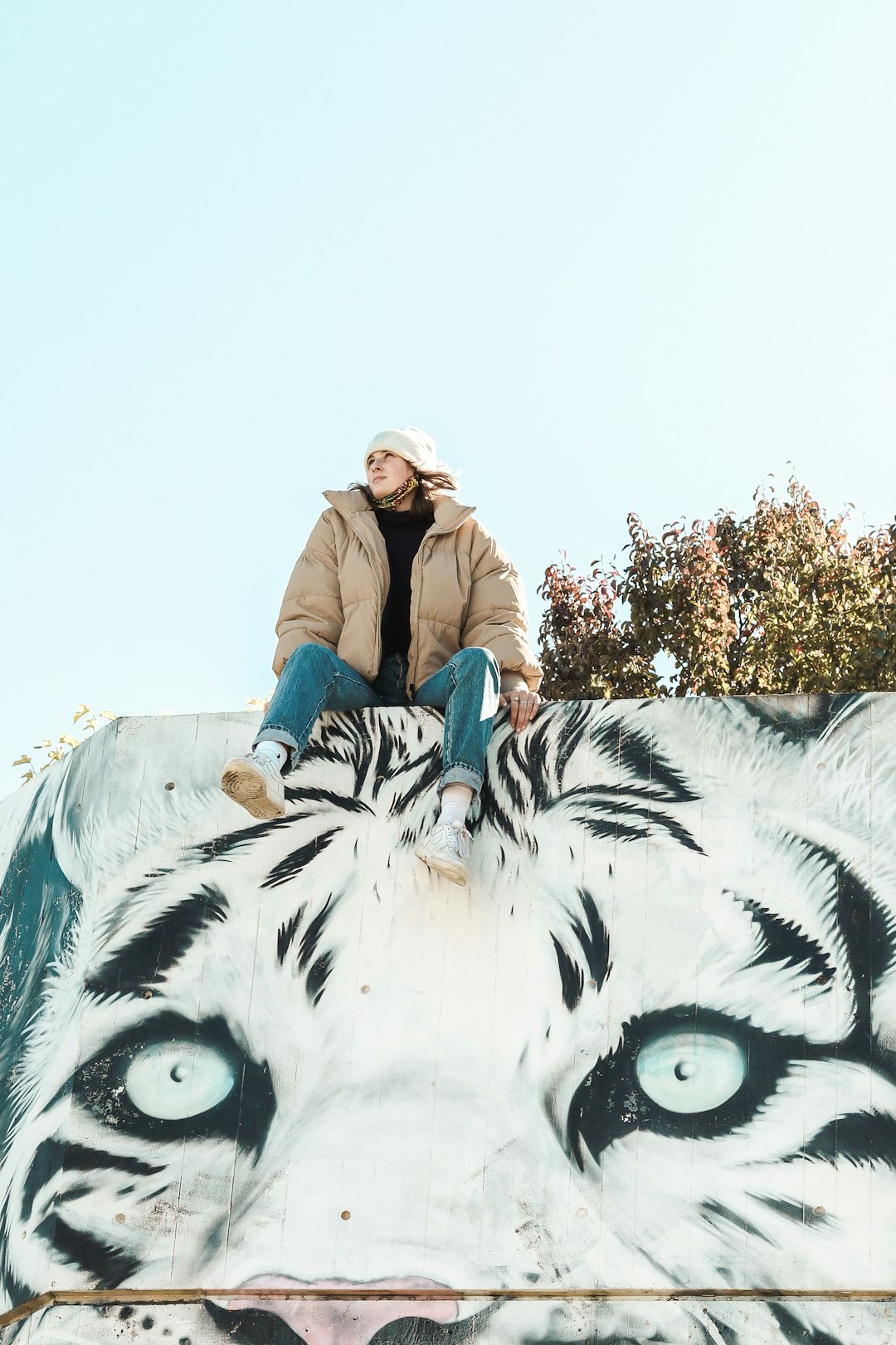 man in brown jacket and blue denim jeans riding on white and black zebra during daytime