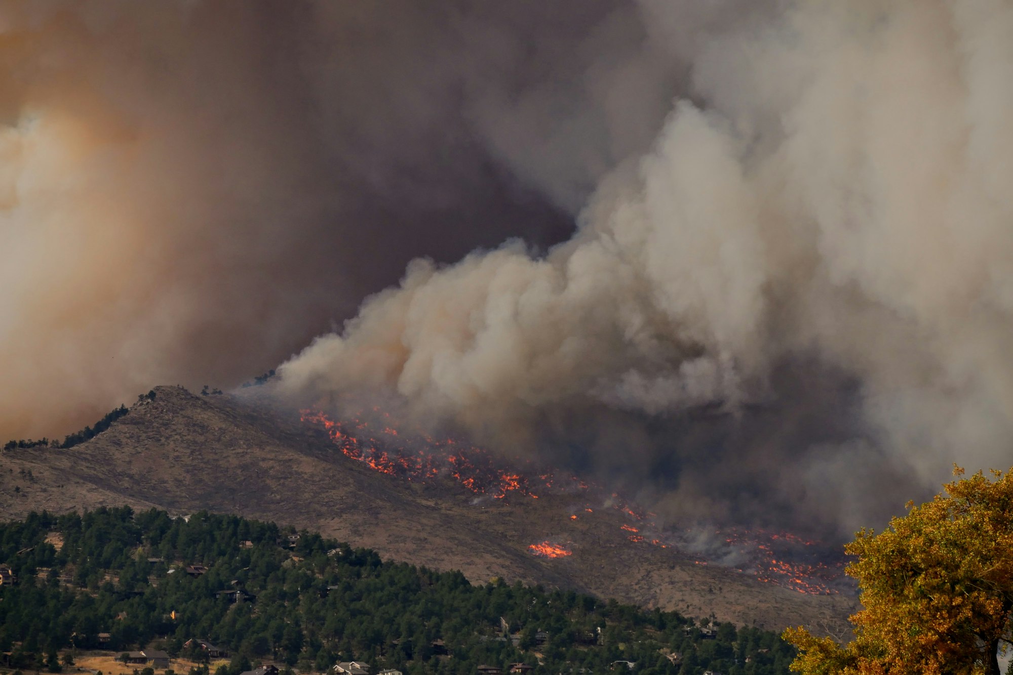 Taken on the day the calwood fire started from the peak to peak highway. Showing the smoke plume created from the fire after growing to 8000 acres within the first 5 hours.