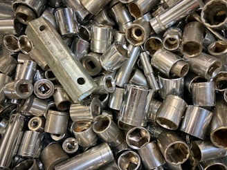 silver and gold steel door lock