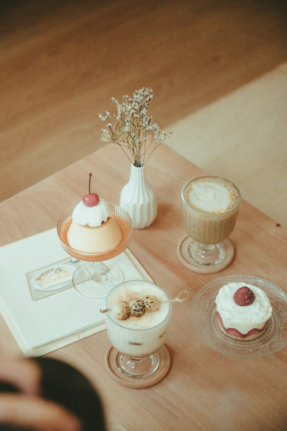 cupcakes on white ceramic plates