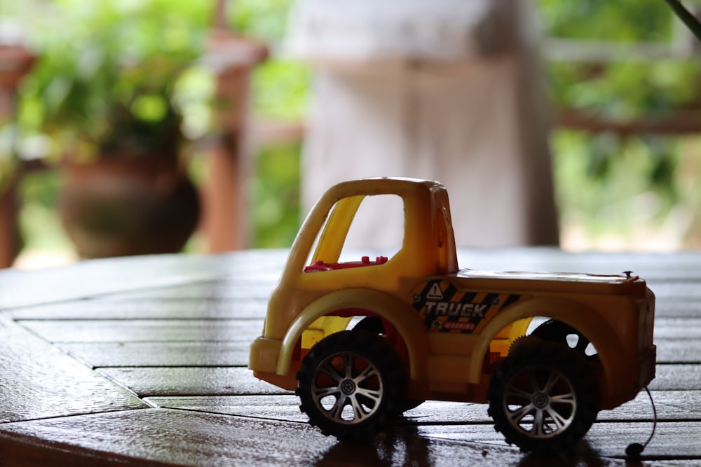 yellow and black car toy