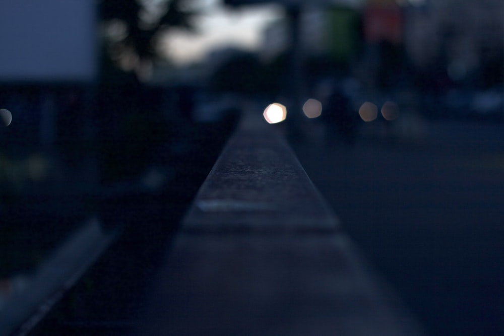 black asphalt road during night time