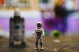 lego toy on wet ground