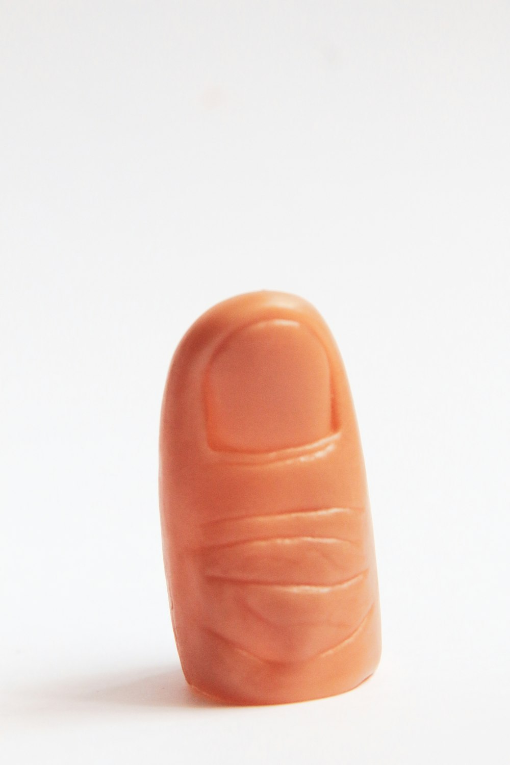 persons finger with white background