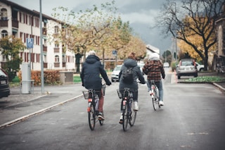 Kids biking around