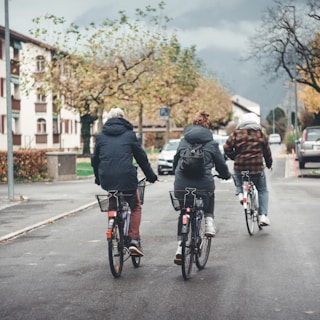 Kids biking around