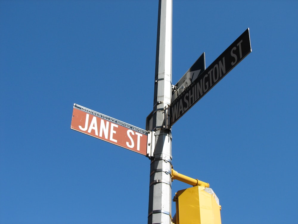 black and white street sign