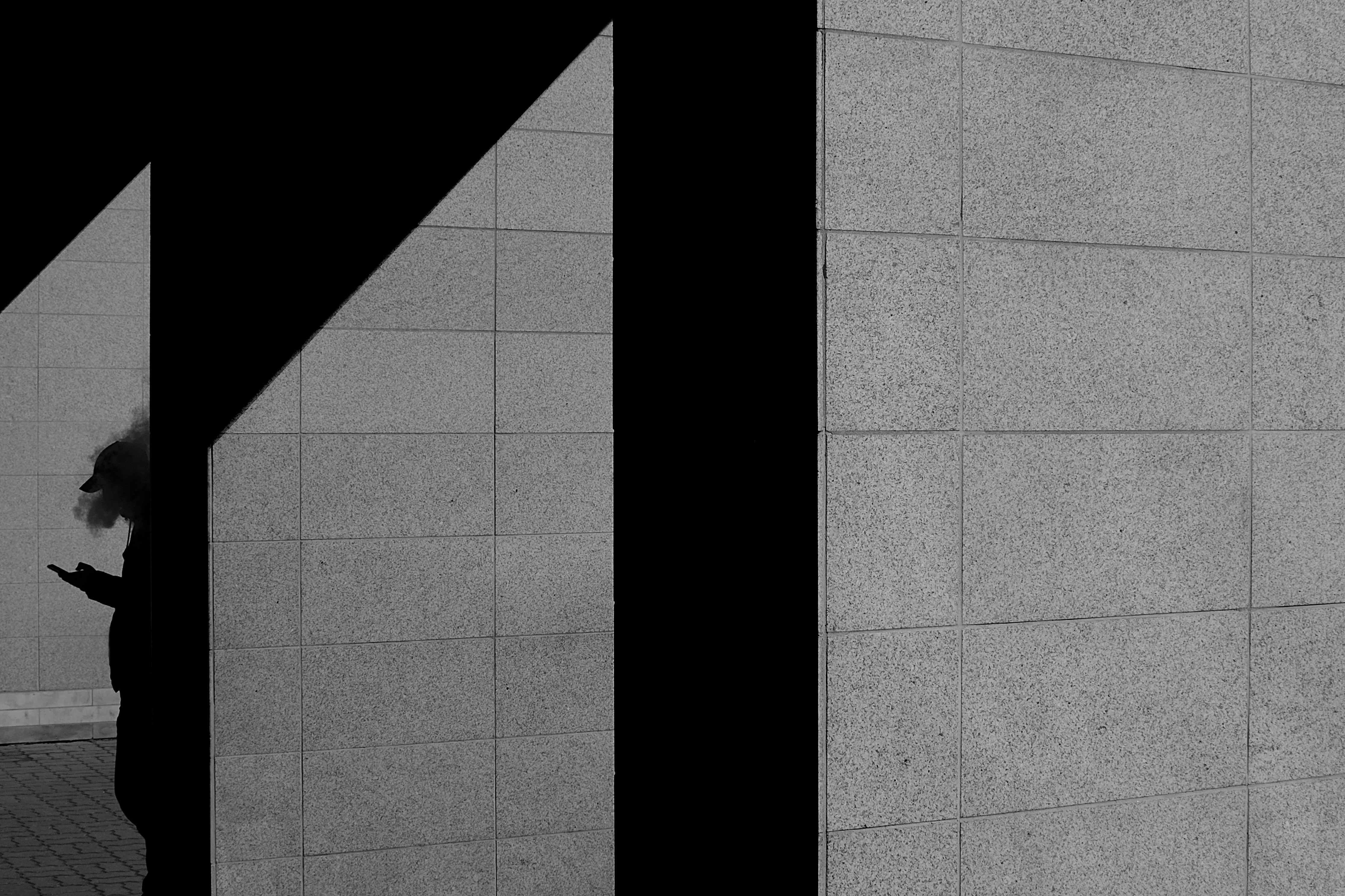 black and white checkered textile