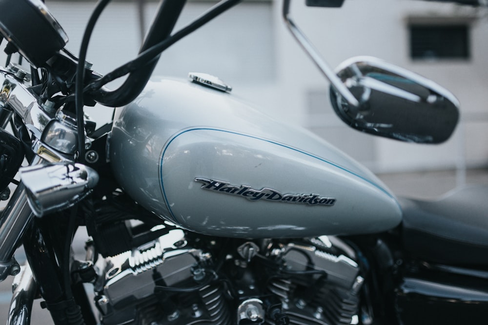 black and gray motorcycle in close up photography