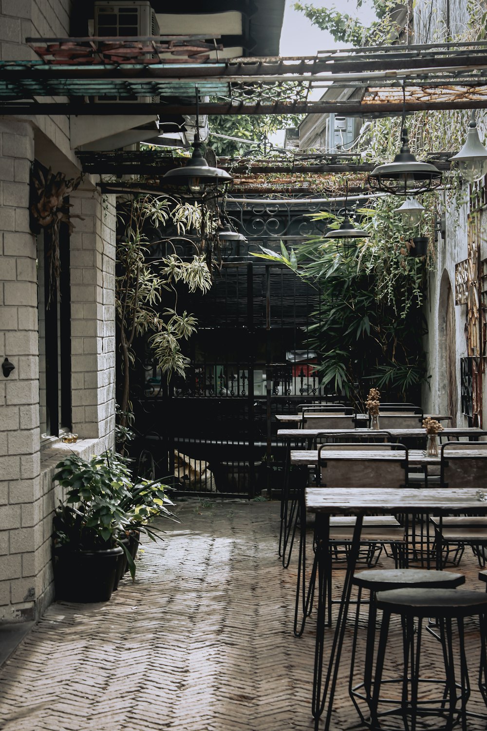 brown wooden table and chairs