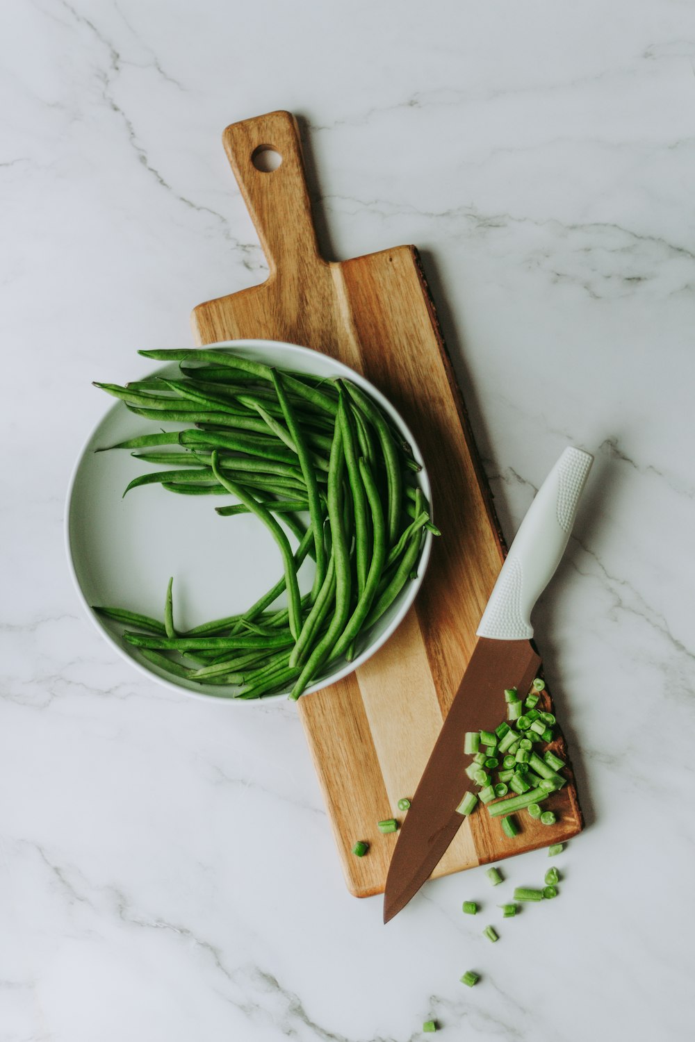 Green + White Large Cutting Board