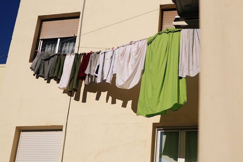 clothes hanged on clothes hanger