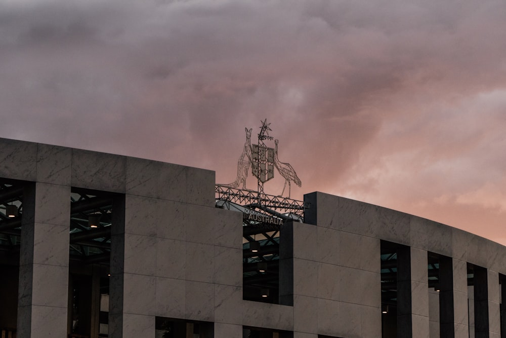 gray concrete building under gray sky