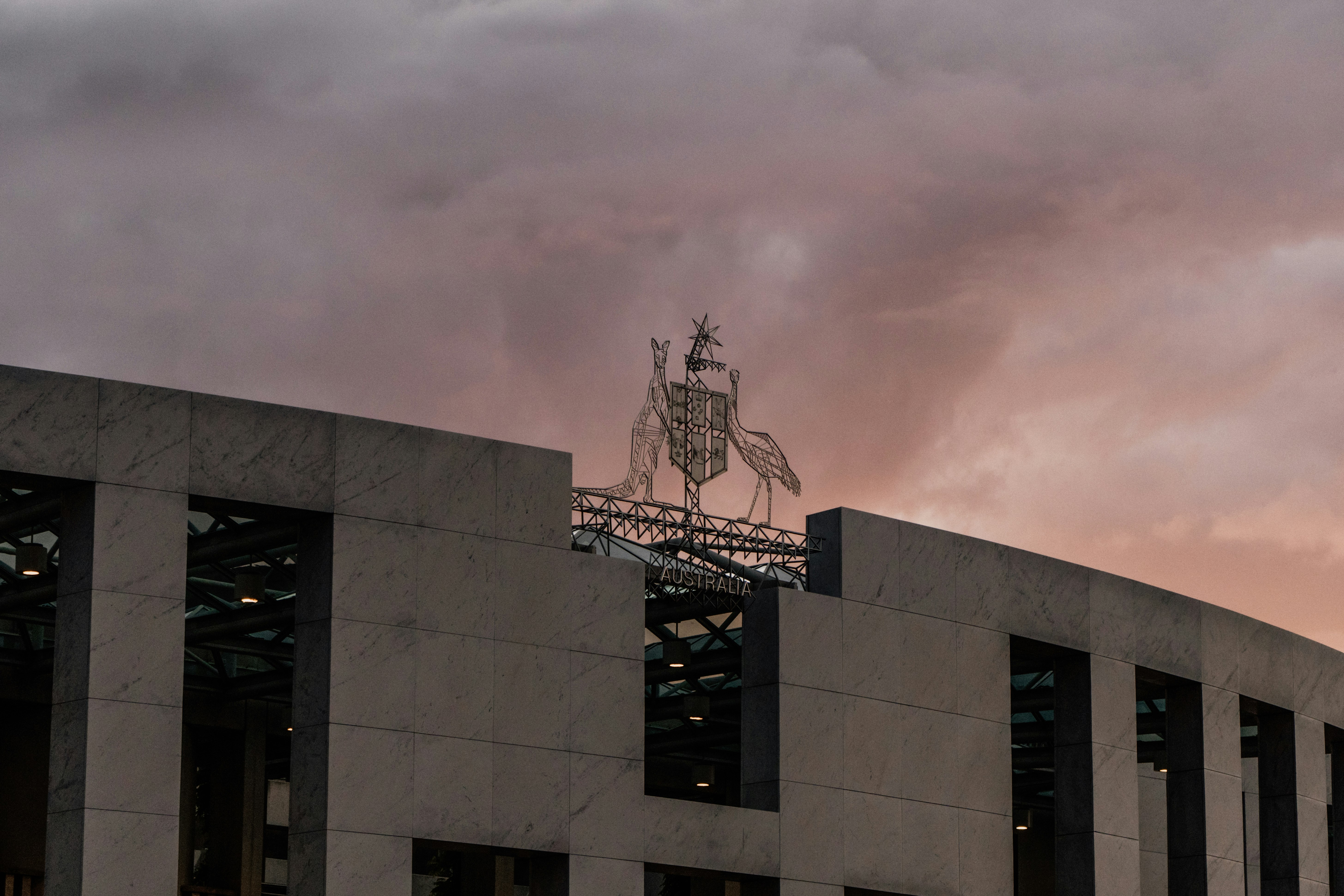 gray concrete building under gray sky