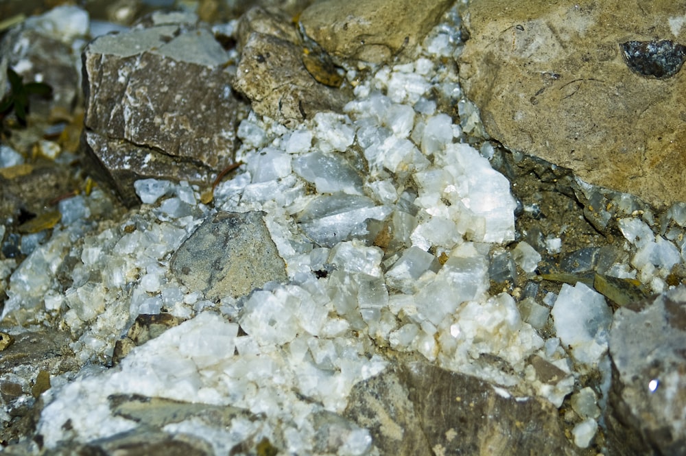 white and gray stone fragment