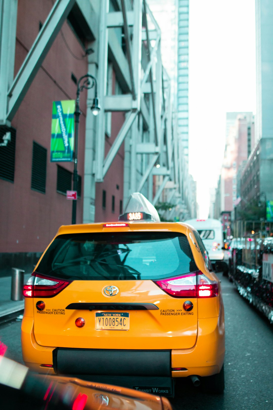 orange car on the road