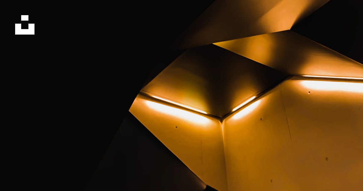 Yellow light bulb turned on in dim light photo Free Lighting