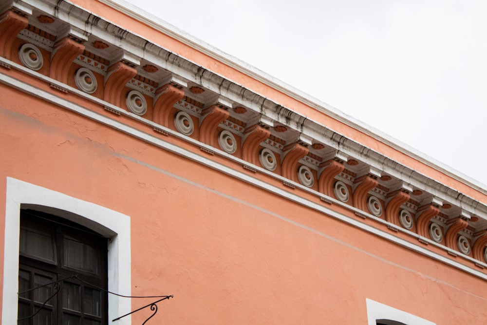 orange and white concrete building