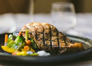 cooked food on white ceramic plate