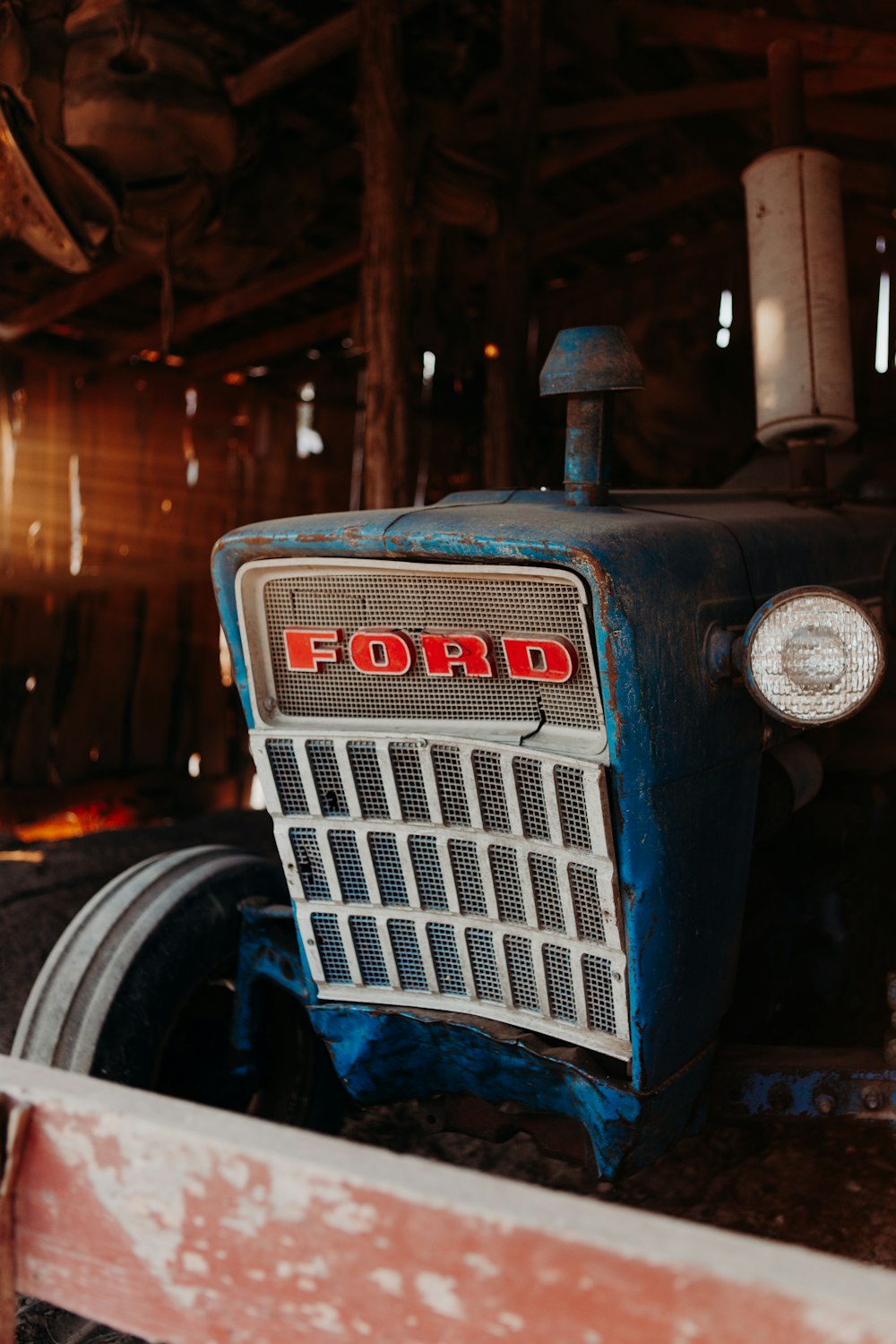 blue and white vintage car