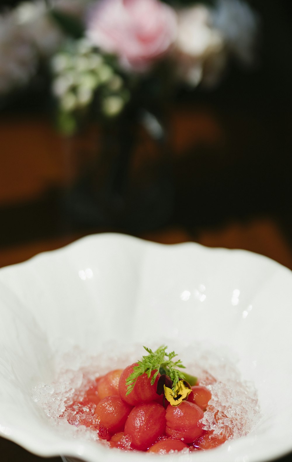 green plant on white ceramic plate