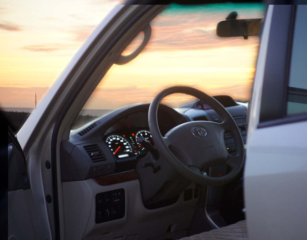 black and gray car interior