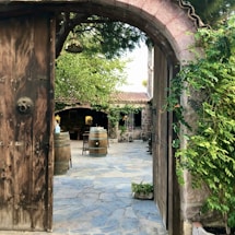 A welcoming entrance to OTB Courtyard restaurant.