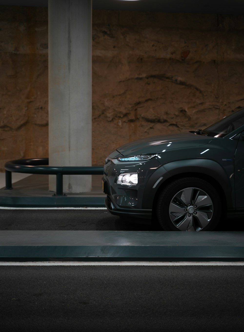 black honda car in a tunnel