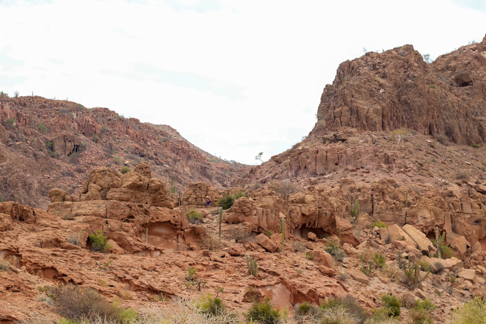 brown rocky mountain under white sky during daytime