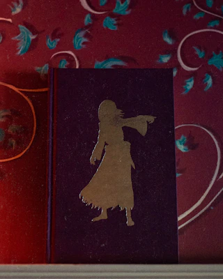 A mysterious witches-themed book cover showing a silhouette of a witch casting a spell in a dark forest.