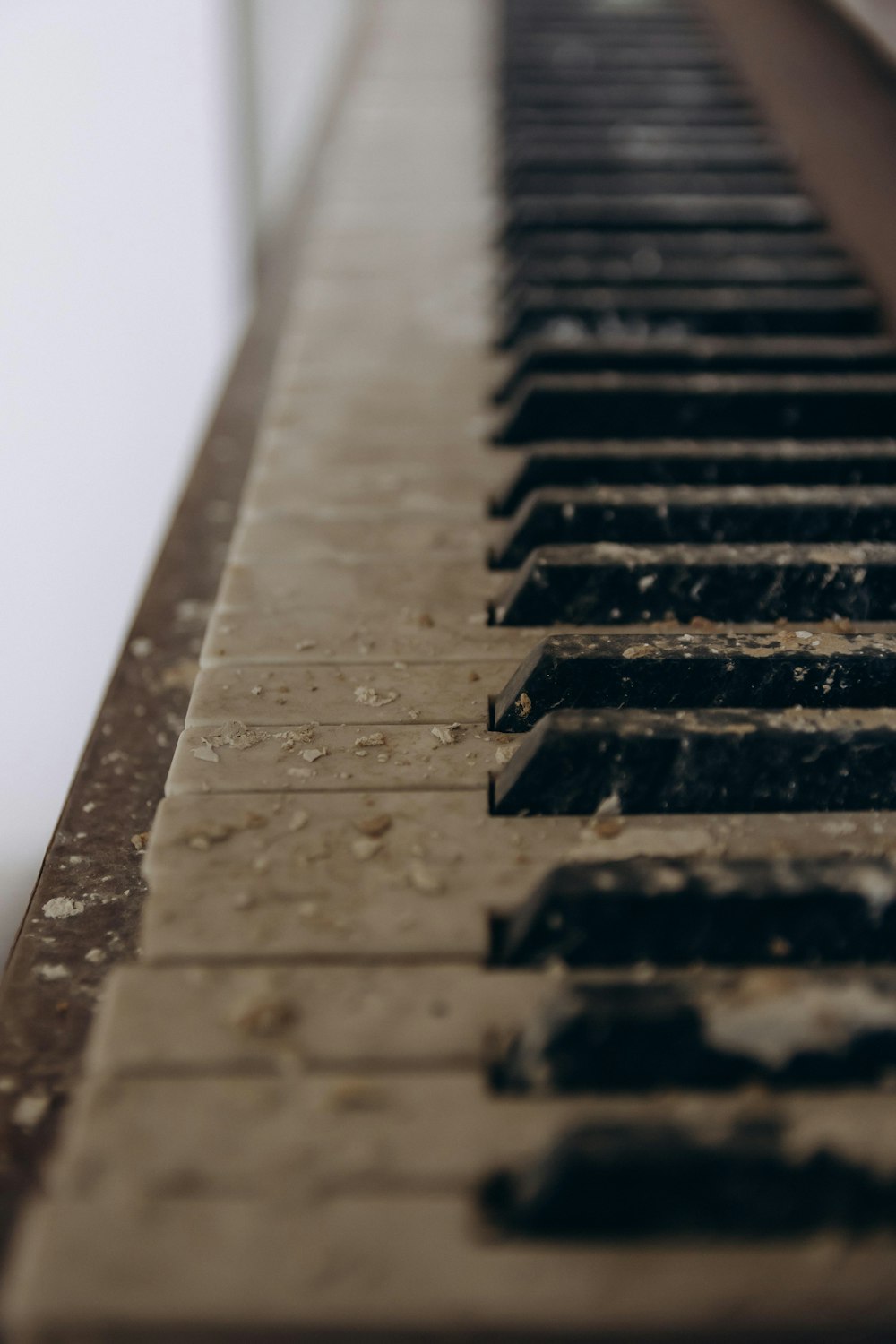 teclas de piano em preto e branco