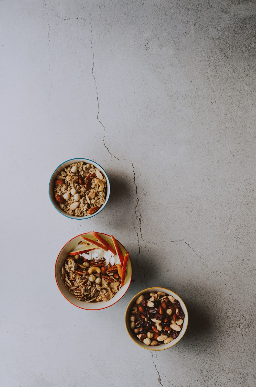 white ceramic bowl with brown and white food