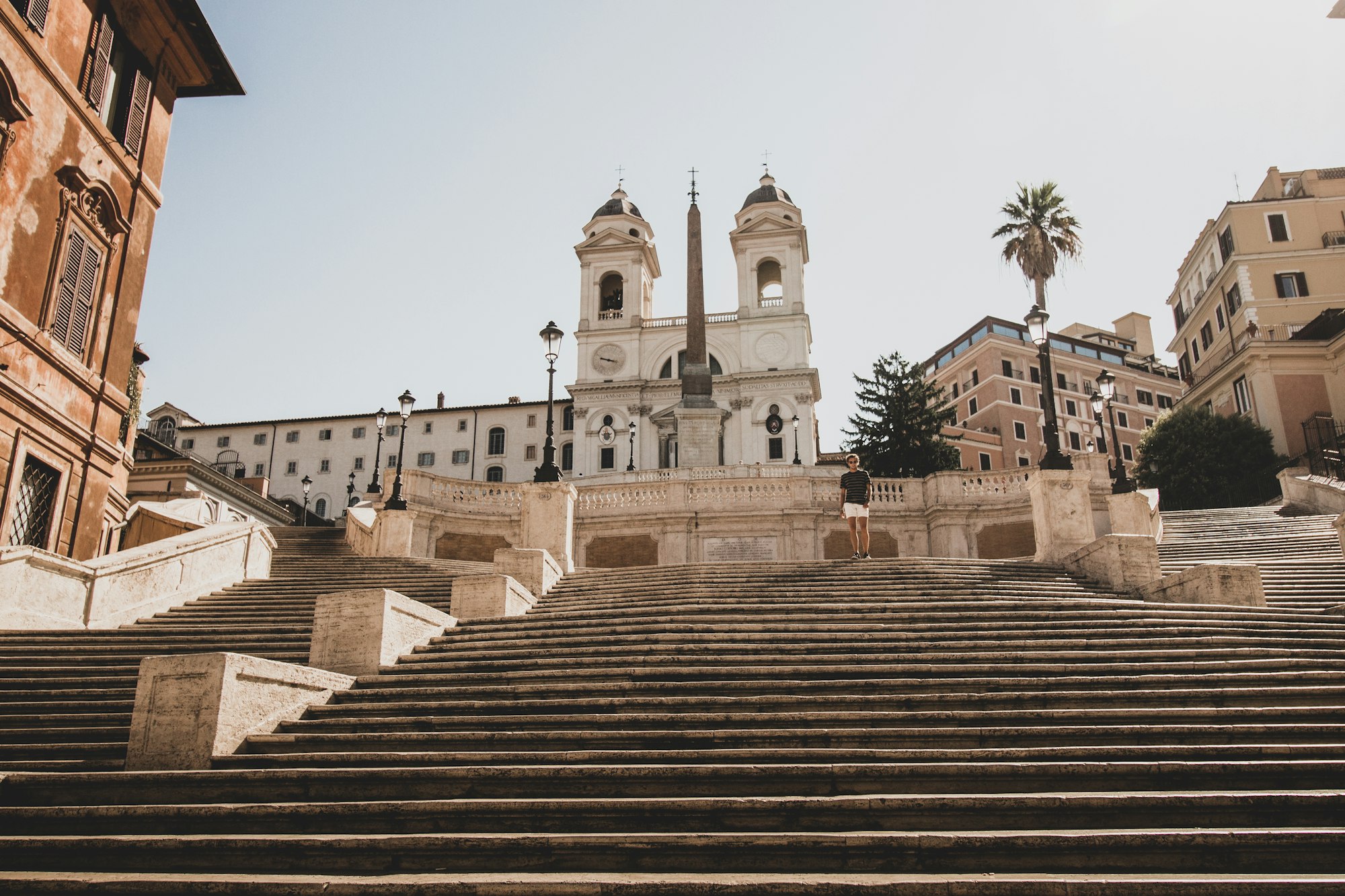 Empty stairs in Rome during the lockdown. 