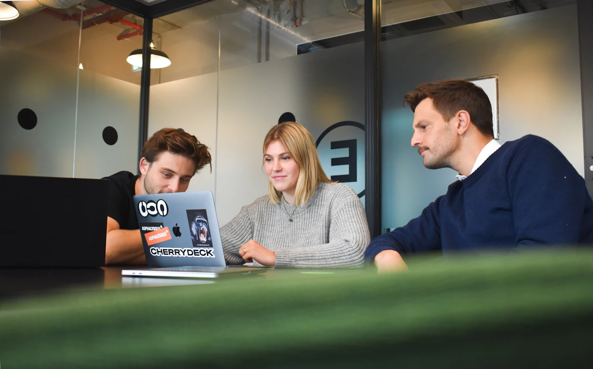 Colleagues working together in an office