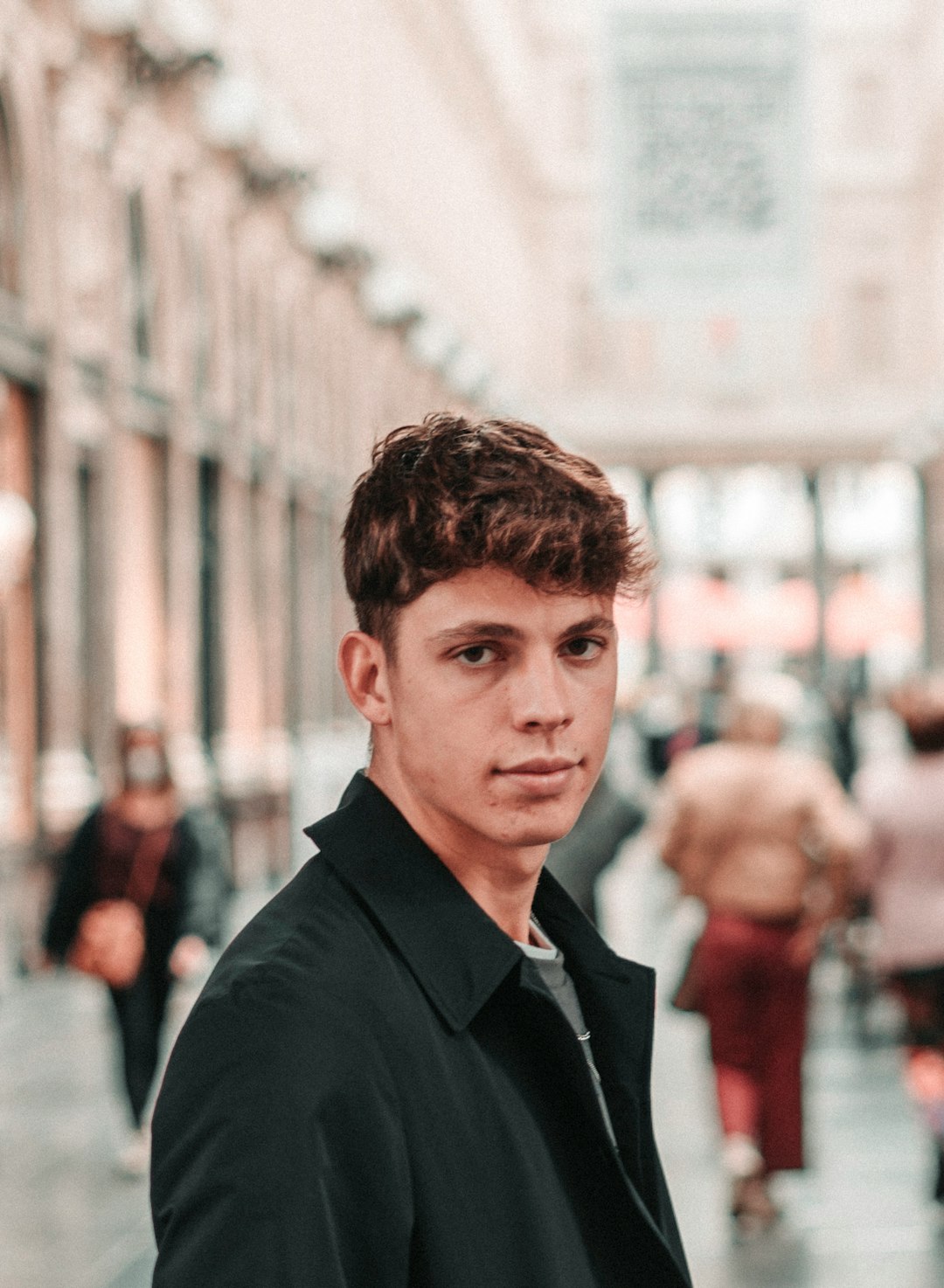 man in black suit jacket