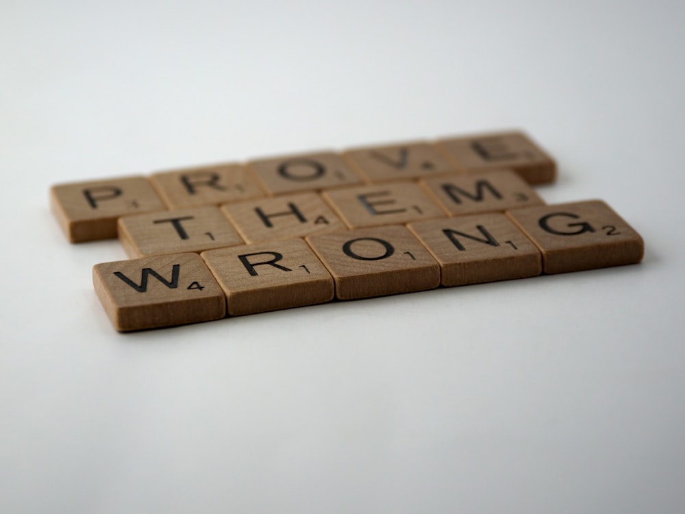 brown wooden blocks on white table