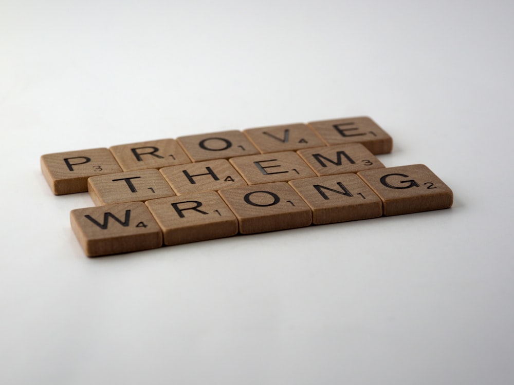 brown wooden blocks on white table