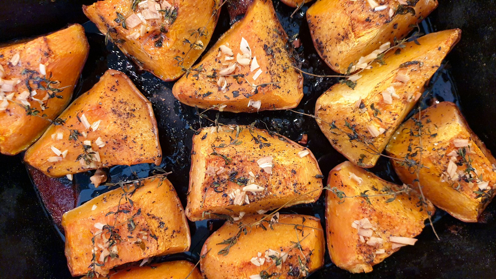 Roast pumpkin. Seasonally perfect food as Halloween approaches.