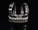 Two intricately designed bracelets composed of black braided leather and shiny metallic components are displayed against a dark reflective surface. One bracelet features a bold chain design with a detailed clasp resembling a wolf’s head.