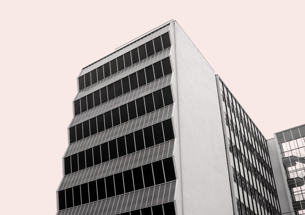 white and black concrete building