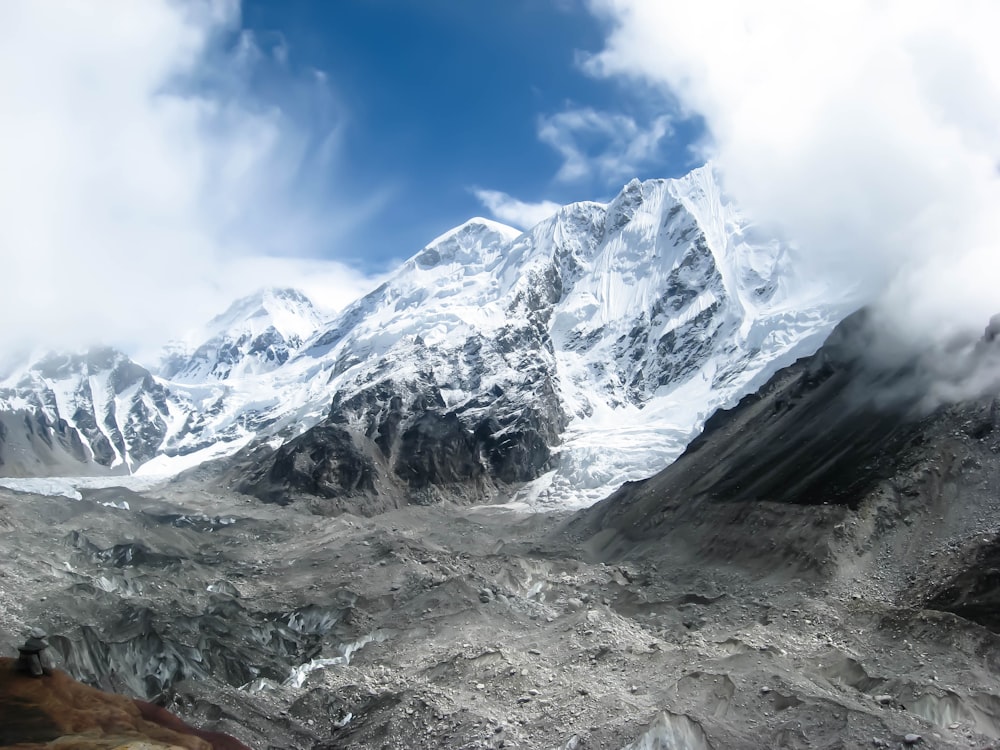 snow covered mountain under blue sky during daytime