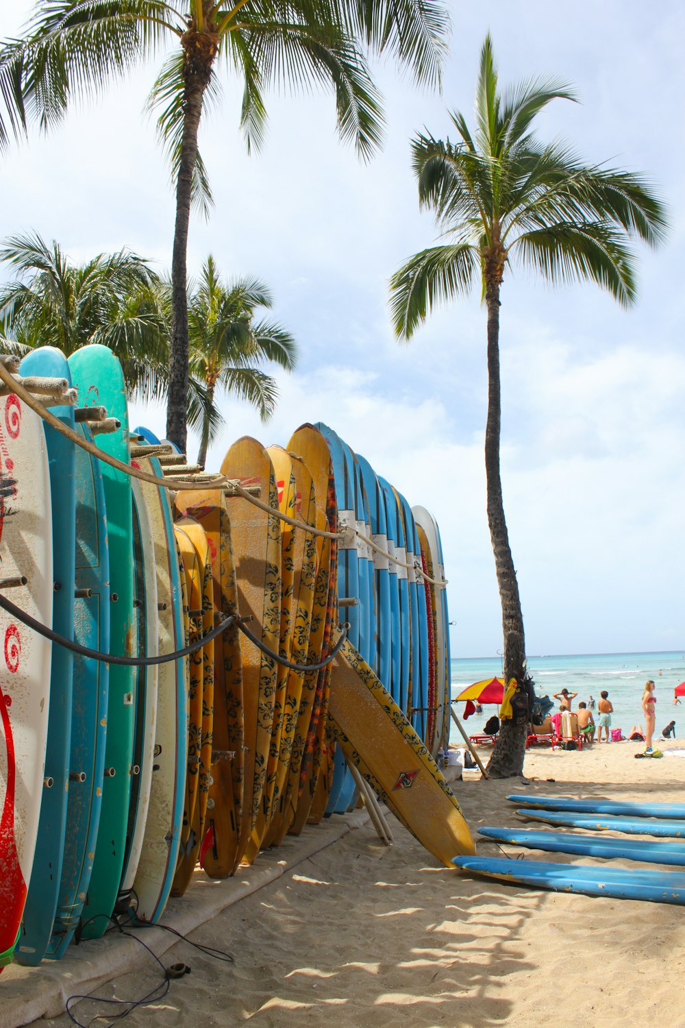 beach umbrellas on beach shore during daytime