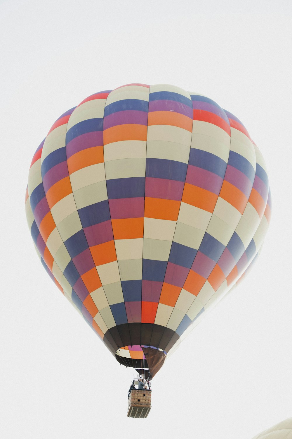 yellow blue and green hot air balloon