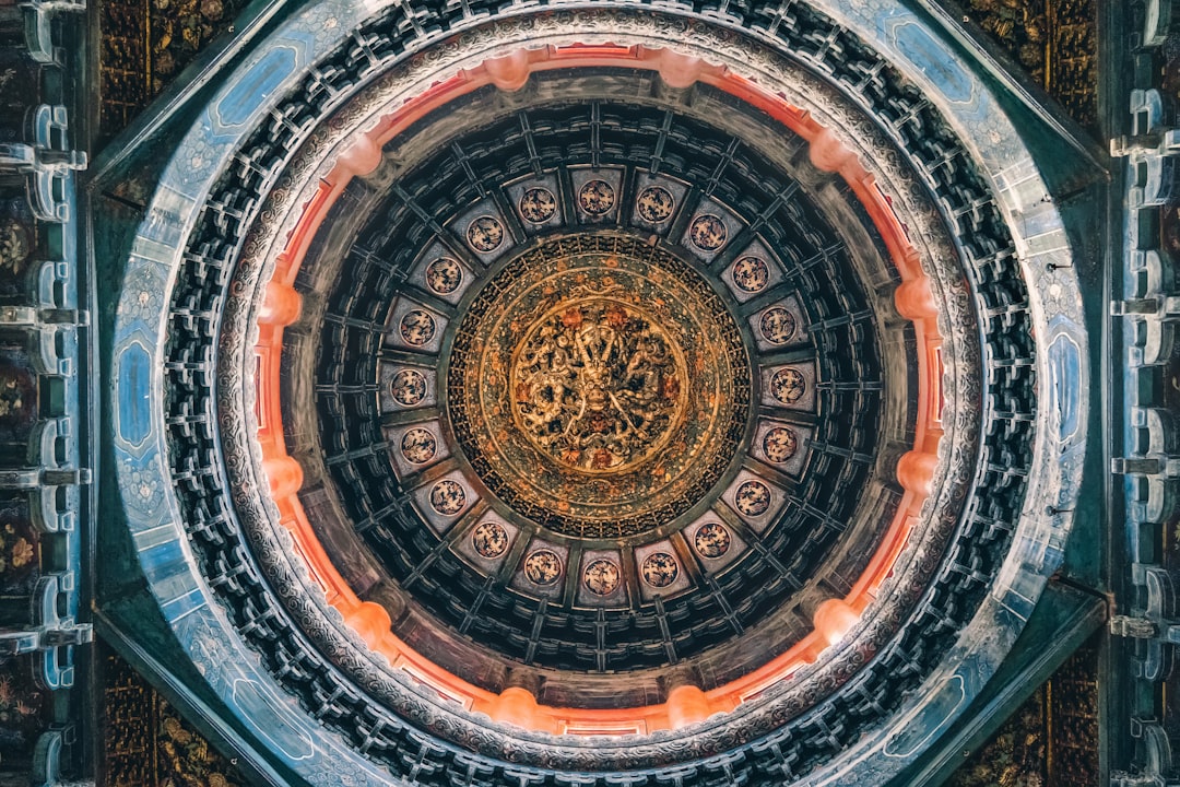 black and brown round ceiling