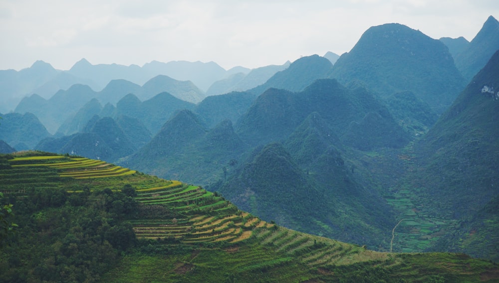 green mountains under white sky during daytime